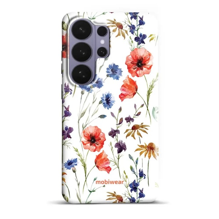 Husa telefon compatibila cu Samsung Galaxy S26 Ultra, Mobiwear Elite Pro, protectie dubla, model flori, multicolor, material plastic si TPU