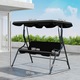 Люлка-пейка, Outsunny, Стомана, полиестер, 170см x 110см x 153см, Черна