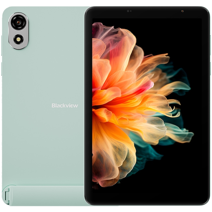 Tableta Blackview Zeno 1, Procesor Unisoc Tiger T615 Octa-core, Ecran HD IPS 8", 4GB RAM, 64GB Flash, Camera 8MP, AI integrat, Wi-Fi, Bluetooth, 4G, Dual SIM Verde