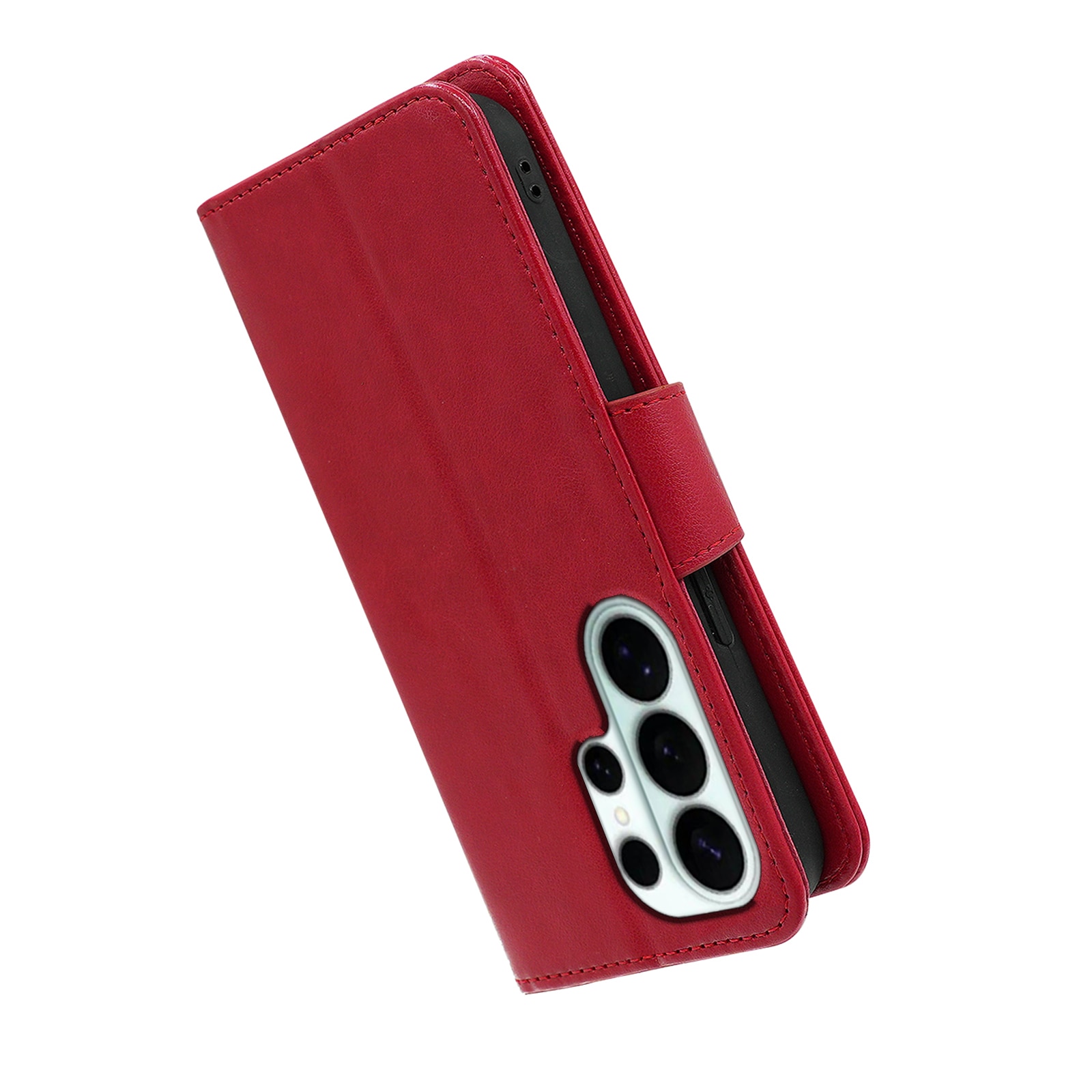 Husa pentru Samsung Galaxy S26 Ultra, Omelivon, piele fina, Diary Book, tip carte, cu Portofel Interior, stand, Inchidere Magnetica, Antisoc, Rosu
