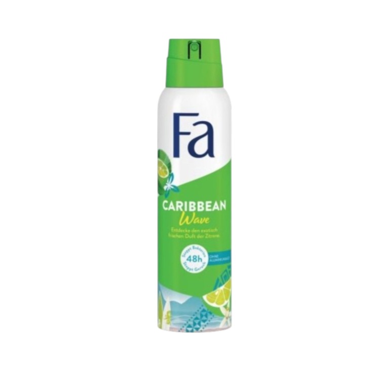 Deodorant Fa Caribbean Wave, 150ml, spray, pentru femei