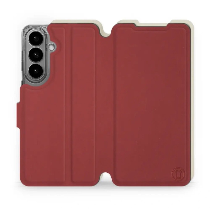 Husa flip Mobiwear pentru Samsung Galaxy S26 Plus, rosie, suport integrat, inchidere magnetica