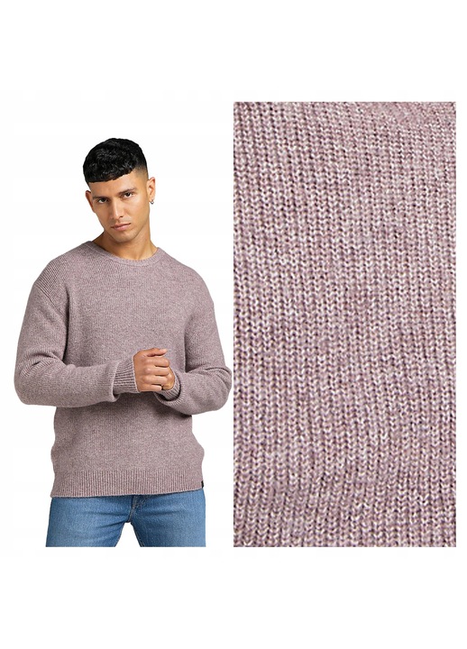 Pulover Barbati, Lee, Lee Seasonal Crew, Regular Fit, Fara Inchidere, Decolteu Rotund, Maneci Lungi, Fara Buzunare, Bumbac, Mov, Violet