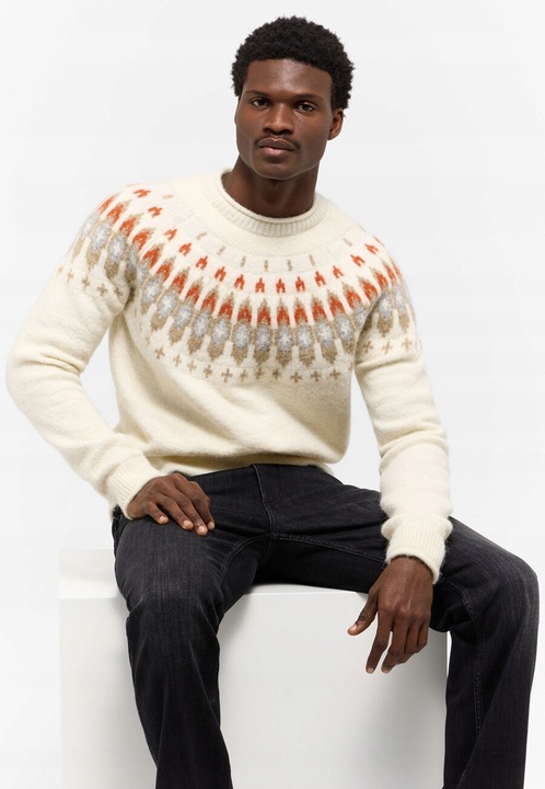 Pulover Barbati, Mustang, Bloomfield, Regular Fit, Fara Inchidere, Decolteu Rotund, Maneci Lungi, Fara Buzunare, Bumbac, M INTL, Alb