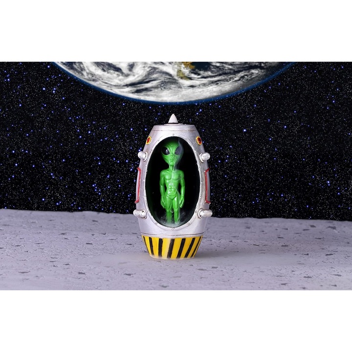 Suport conuri tamaie extraterestru cu LED, 17, 5 cm