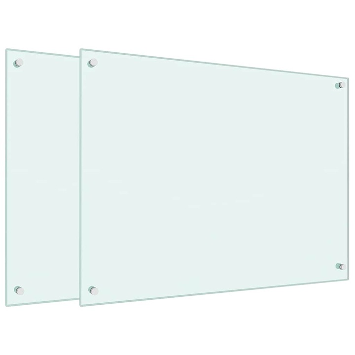 vidaXL 2 db fehér edzett üveg konyhai falburkoló 80 x 60 cm 3315788