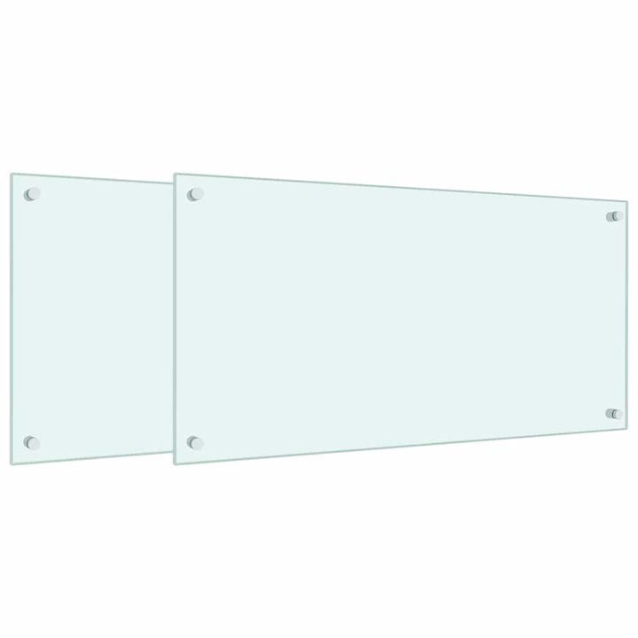 vidaXL 2 db fehér edzett üveg konyhai falburkoló 80 x 40 cm 3315786