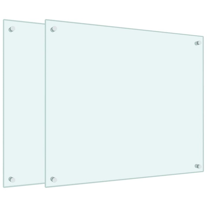 vidaXL 2 db fehér edzett üveg konyhai falburkoló 70 x 60 cm 3315785
