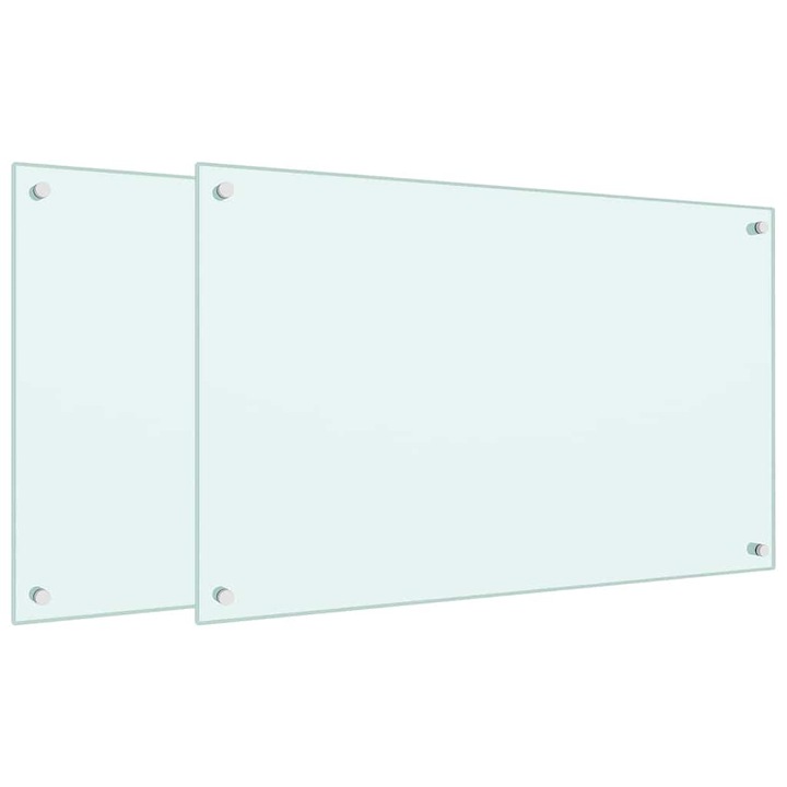 vidaXL 2 db fehér edzett üveg konyhai falburkoló 80 x 50 cm 3315787