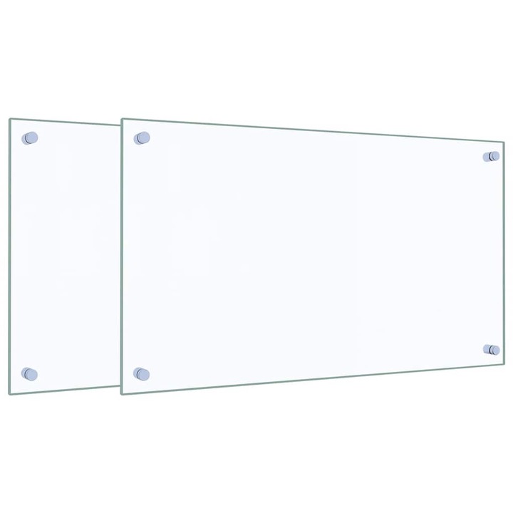 vidaXL 2 db átlátszó edzett üveg konyhai fröccsenésgátló 70 x 40 cm 3315789