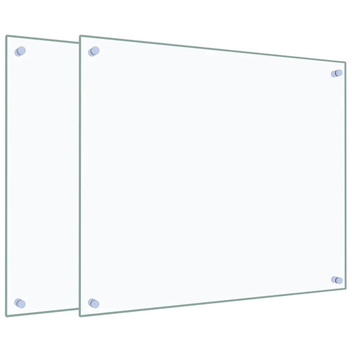vidaXL 2 db átlátszó edzett üveg konyhai fröccsenésgátló 70 x 60 cm 3315791