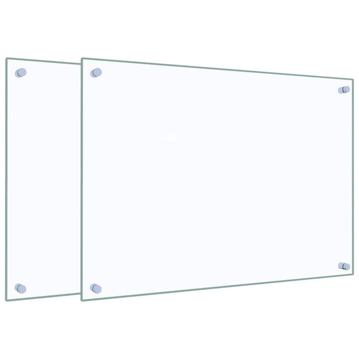 vidaXL 2 db átlátszó edzett üveg konyhai fröccsenésgátló 70 x 50 cm 3315790