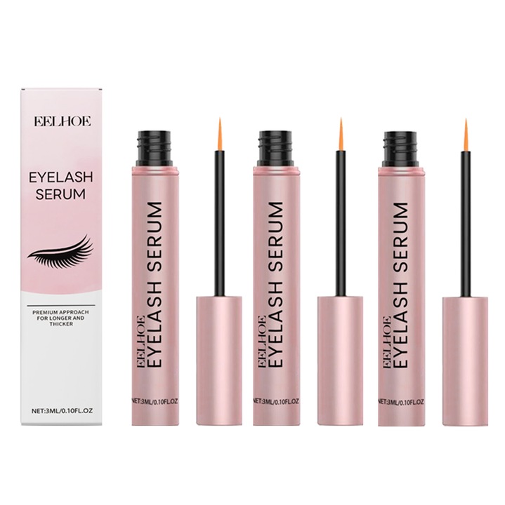 Set de 3 seruri pentru cresterea genelor, ingrijire blanda, 3ml fiecare