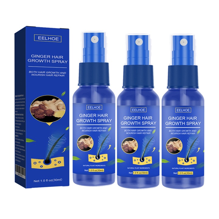 Set spray de par cu ghimbir, 3 bucati, ingrijire delicata, 30ml