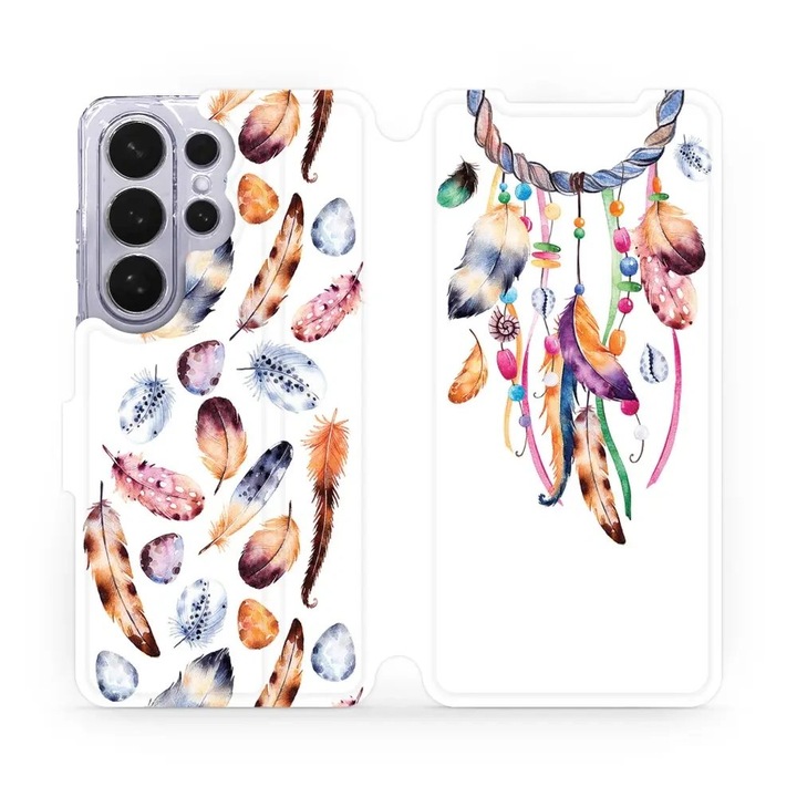 Husa flip Mobiwear pentru Samsung Galaxy S26 Ultra, suport, multicolor