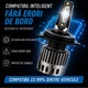 2 db H4 LED Autó Izzó Készlet, H4 LED Izzó, 60W, 48000LM, Hideg Fehér Fény 4300K, eredeti 1:1, Szuper CSP Teljesítménychipekkel, 360°-os Szög és Vízállóság, Hosszú Élettartam 60000h, H4 LED Kompatibilis Távolsági és Tompított Fényszóróhoz