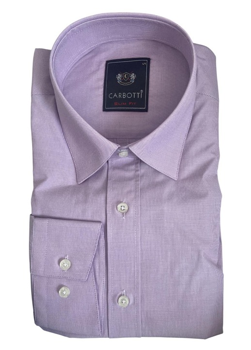 Férfi hosszú ujjú ing, lila csíkos, s-es méret, pamut-poliészter anyag