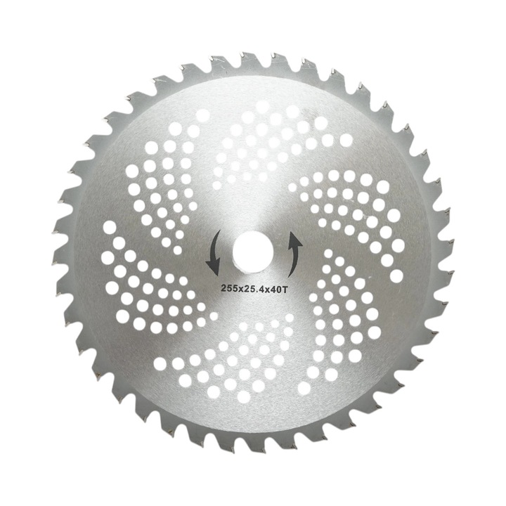 Disc circular vidia 255x25.4x1.15mm, 40 dinti pentru motocoasa de umar THOR