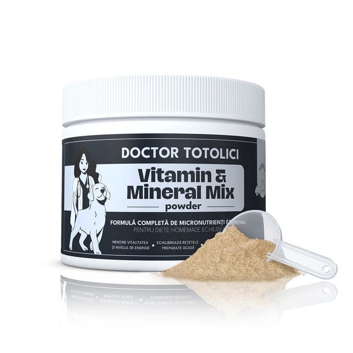 Supliment vitamine pentru caini Doctor Totolici® Vitamin & Mineral Mix, 200 g