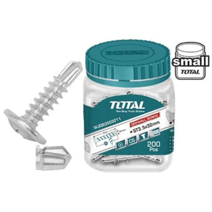 Surub autoforant, Total, DIN 7504T, 4.2x32mm, zincat, set de 120 buc