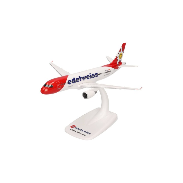 Macheta avion EDELWEISS Airbus A320, 1:200, plastic, 19 cm