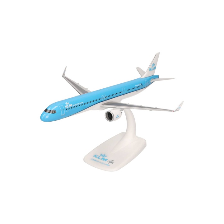 Macheta avion plastic Airbus A321neo, KLM, 22 cm, 1:200