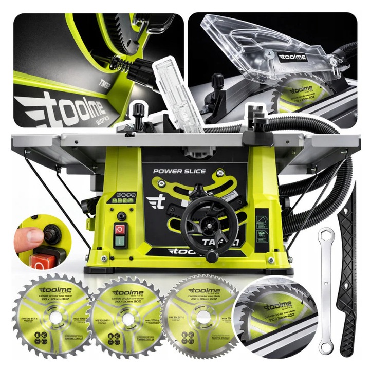 Fierastrau circular de masa, 1700 W, Toolme TM321