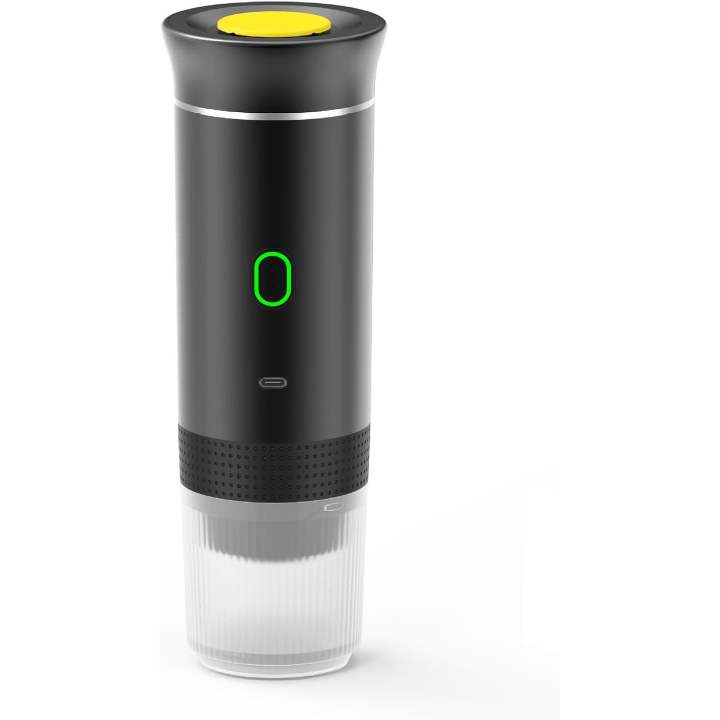 Espressor portabil K0204-20260822-16, compatibil cu capsule de diferite dimensiuni si cafea macinata, incalzire wireless, incarcare USB, negru