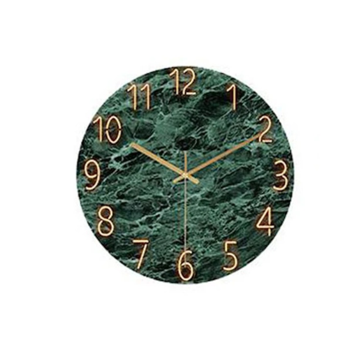Ceas decorativ, marmura verde, 30cm