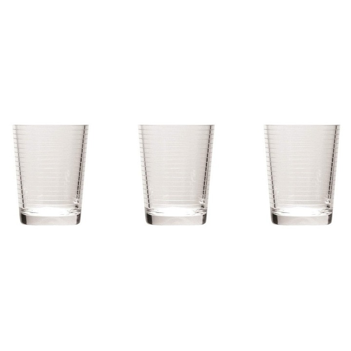 Set 3 pahare premium, 200ml, ideal pentru apa, sucuri, bar, terasa, Soleo