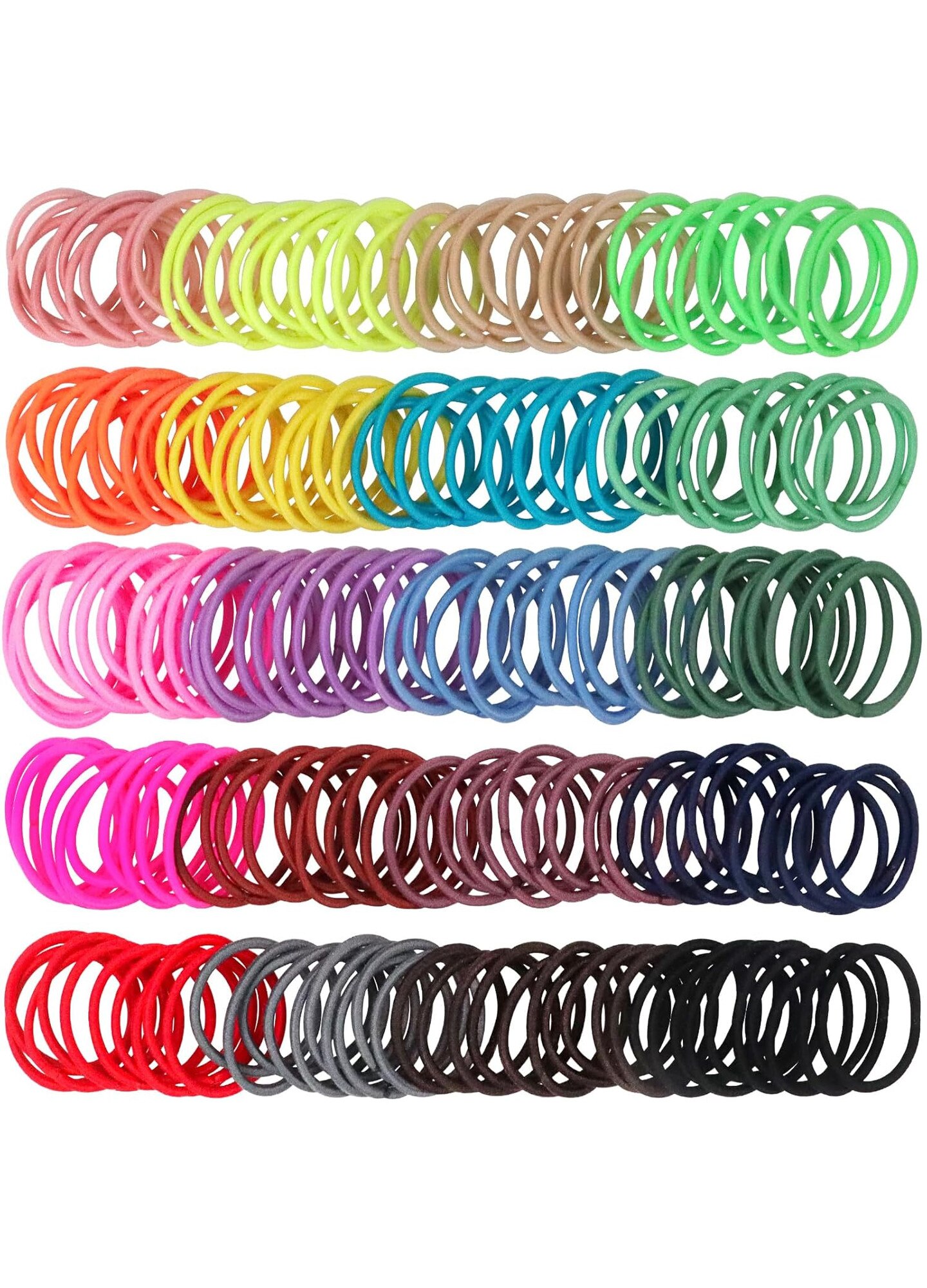 Module Elastice Colorate 200 de elastice de par, elastice si snururi colorate, elastice de par ...