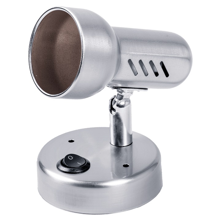 Spot Bara Rodin Crom Mat 1xE14 Intrerupator 60W