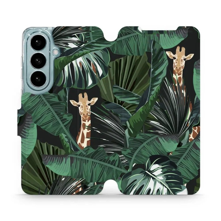 Husa flip Mobiwear pentru Samsung Galaxy S26, design cu animale, suport, multicolor