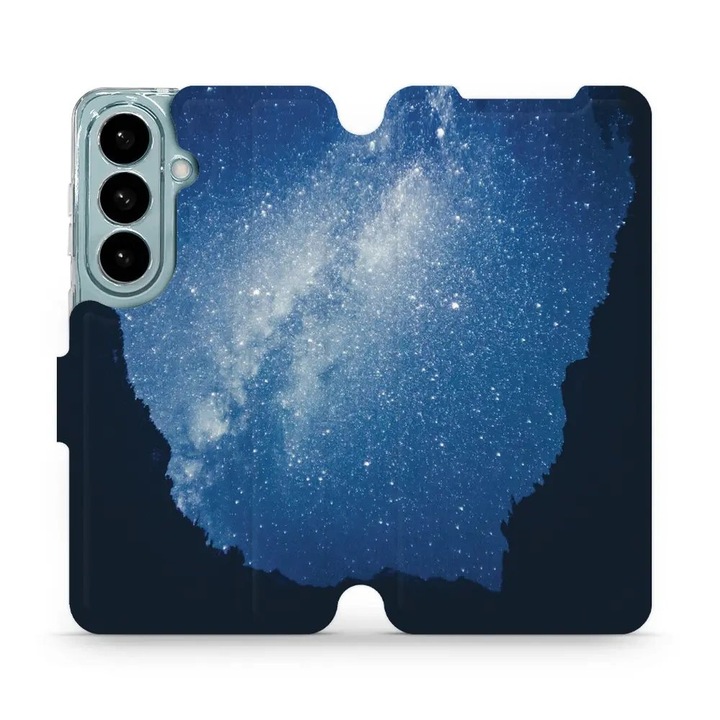 Husa flip Mobiwear pentru Samsung Galaxy S26, suport, culoare albastra