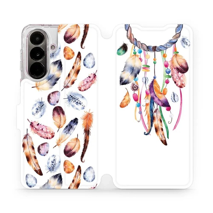 Husa flip Mobiwear pentru Samsung Galaxy A37 5G, suport, multicolor