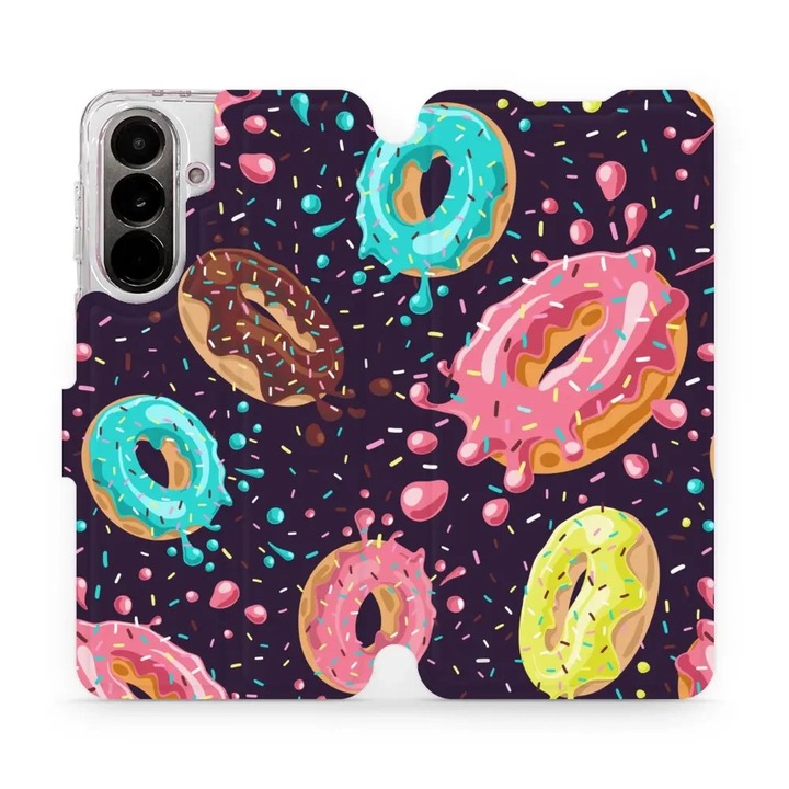 Husa flip Mobiwear pentru Samsung Galaxy A37 5G, suport, multicolor