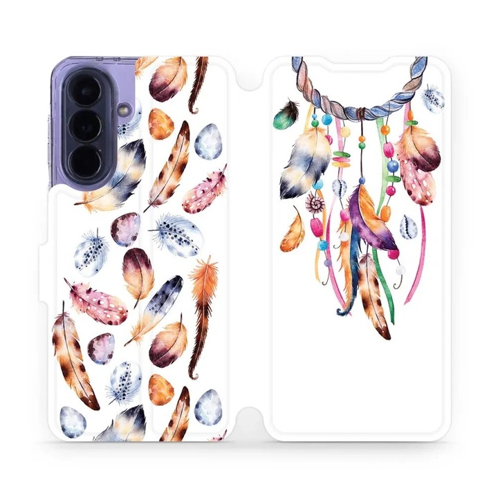 Husa flip Mobiwear pentru Samsung Galaxy A57 5G, suport, multicolor