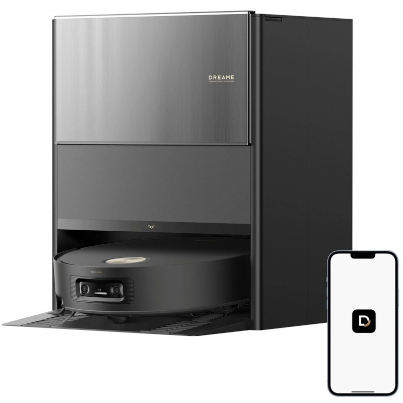 Aspirator robot Dreame Aqua10 Ultra Roller RLH71DE-BK, 30000 Pa, 220 min, Negru, 9,75x35x35 cm