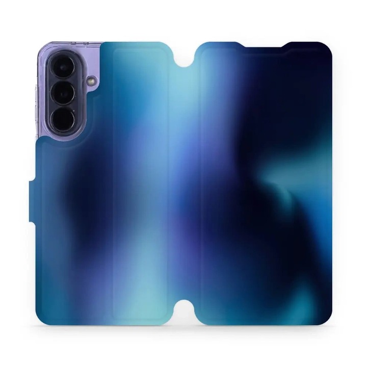 Husa flip Mobiwear pentru Samsung Galaxy A57 5G, suport, albastra