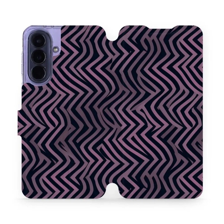 Flip pouzdro pentru Samsung Galaxy A57 5G, Mobiwear, fialove, suport integrat