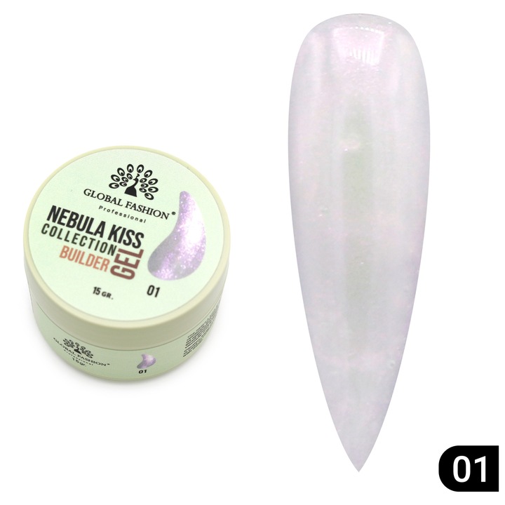 Gel pentru modelarea unghiilor 15 gr, Nebula Kiss Builder Gel 01