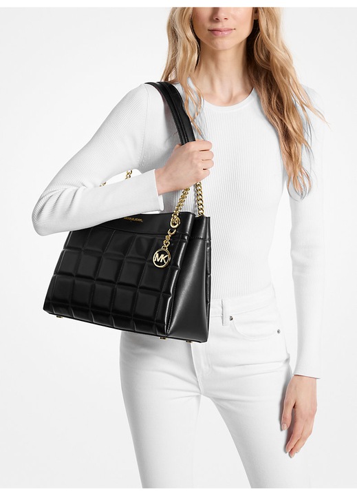 Geanta dama, MICHAEL KORS Tote Bag, aspect matlasat, lant auriu, material Piele Naturala Premium