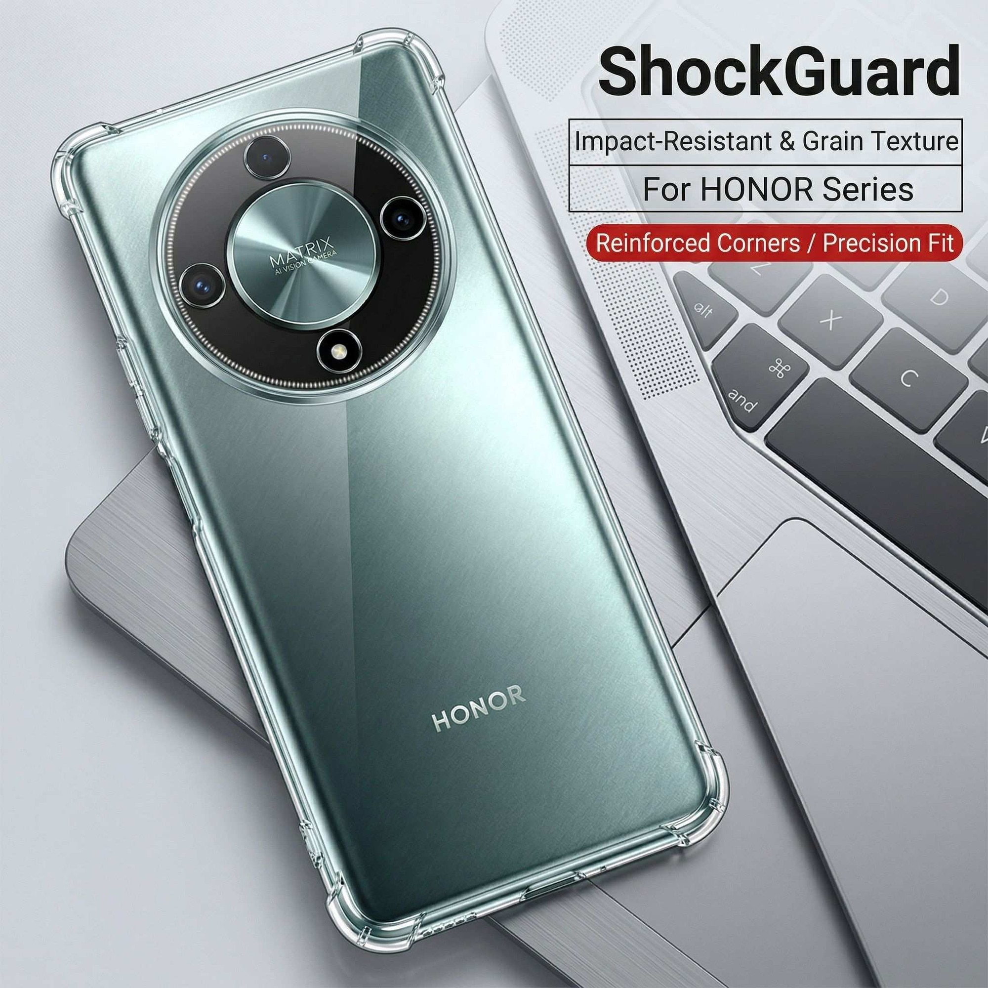 Husa pentru Honor Magic 8 Lite, Silicon TPU, Transparenta, 1.5mm, Protectie Anti-Shock cu 4 Colturi Intarite, Carcasa Protectoare Rezistenta la Socuri si Zgarieturi, Ultra Slim, Crystal Clear