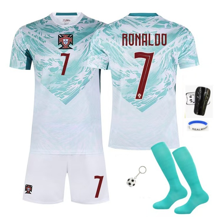 Gyermek sportfelszerelés - Portugália 2026 RONALDO 7 ANUTETOUNI mez, fehér, Fehér