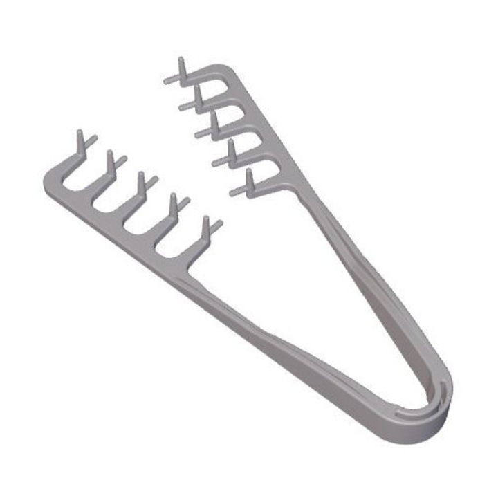 Pieptene pentru texturat parul / Cleste, Produs Premium, Plastic, Gri