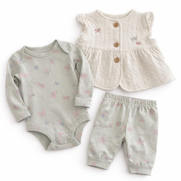 Compleu Carter's 3 piese bumbac fetita 3 luni