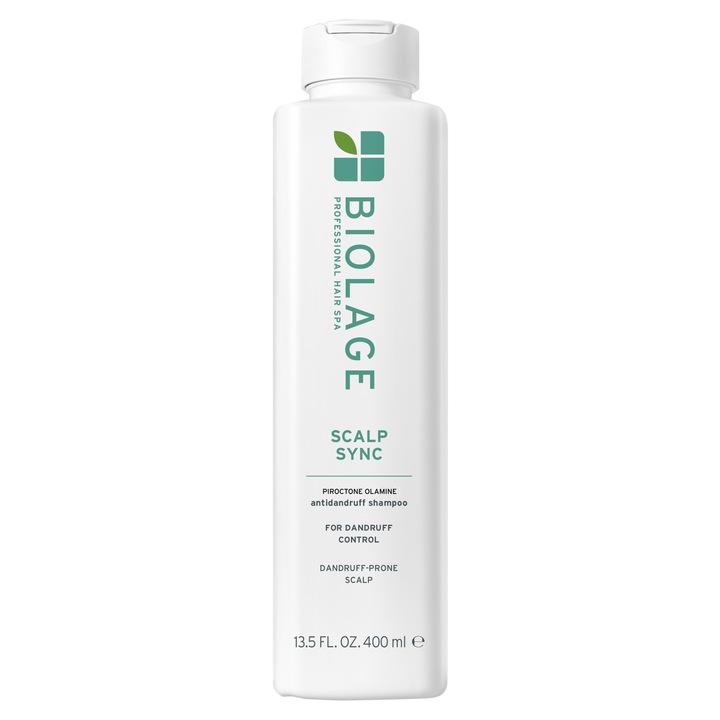 Sampon clarifiant Biolage Scalp Sync cu acid glicolic si extract de ceai fermentat, pentru scalp gras cu exces de sebum, 400ml