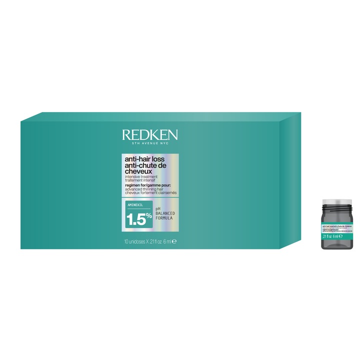 Fiole Redken impotriva caderii parului cu 1.5% Aminexil