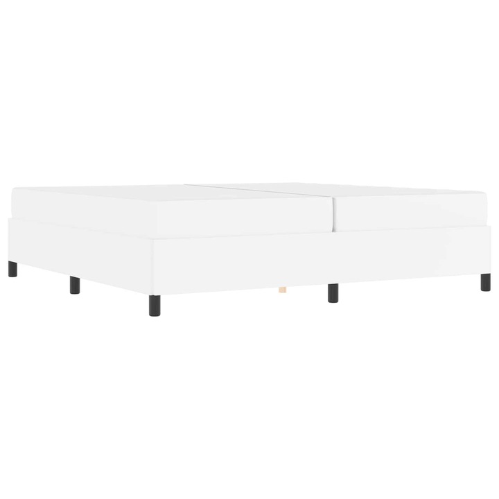 Ágykeret matraccal matracmal Fehér 200 x 200 cm Műbőr, vidaXL, 3399020