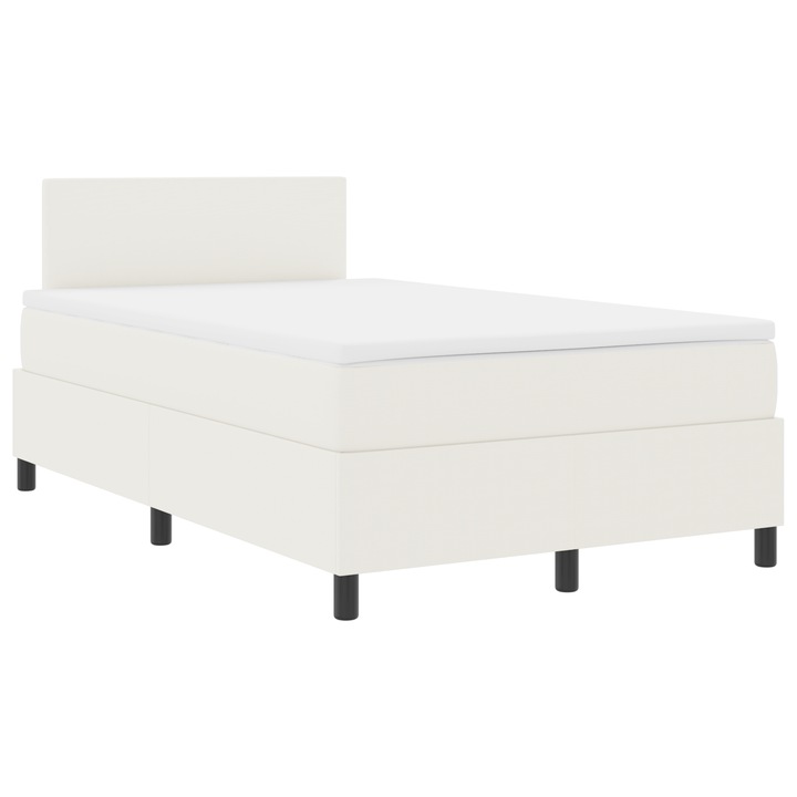 vidaXL Box Spring Ágy Matracc Krém 120x200 cm Kordbársony 3337509